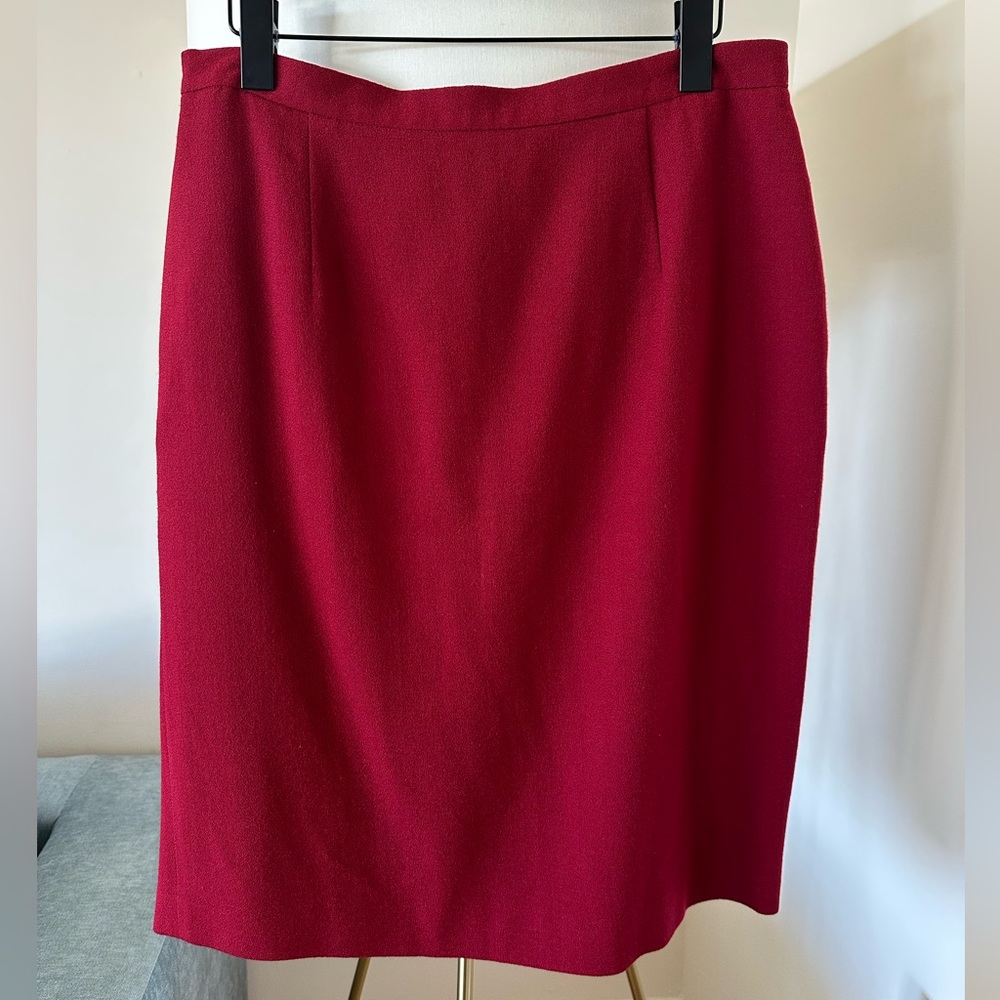 Classic Wool Pencil Skirt